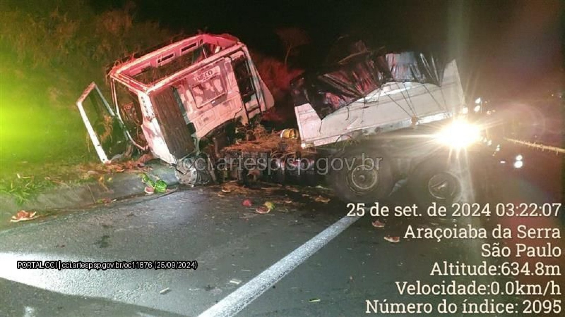 Acidente na Rodovia Raposo Tavares deixa dois feridos e interdita trecho em Araçoiaba da Serra